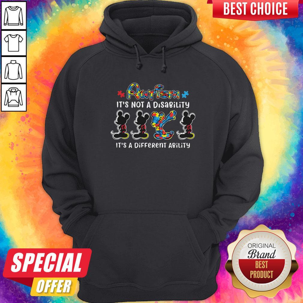 Mickey Mouse Autism It's Not A Disability It's A Different Ability Shirt - Image 5