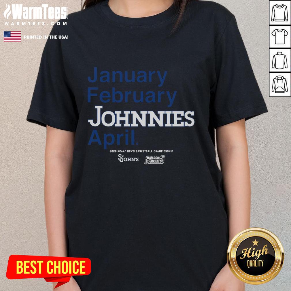 Premium St. John's Red Storm Mbb 2026 March Madness Month T-Shirt - Image 3