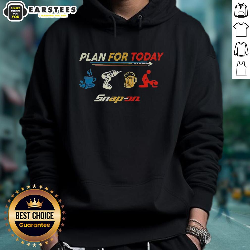 Premium Plan For Today Coffee Work Beer And Relax Snap-On T-Shirt - Image 2