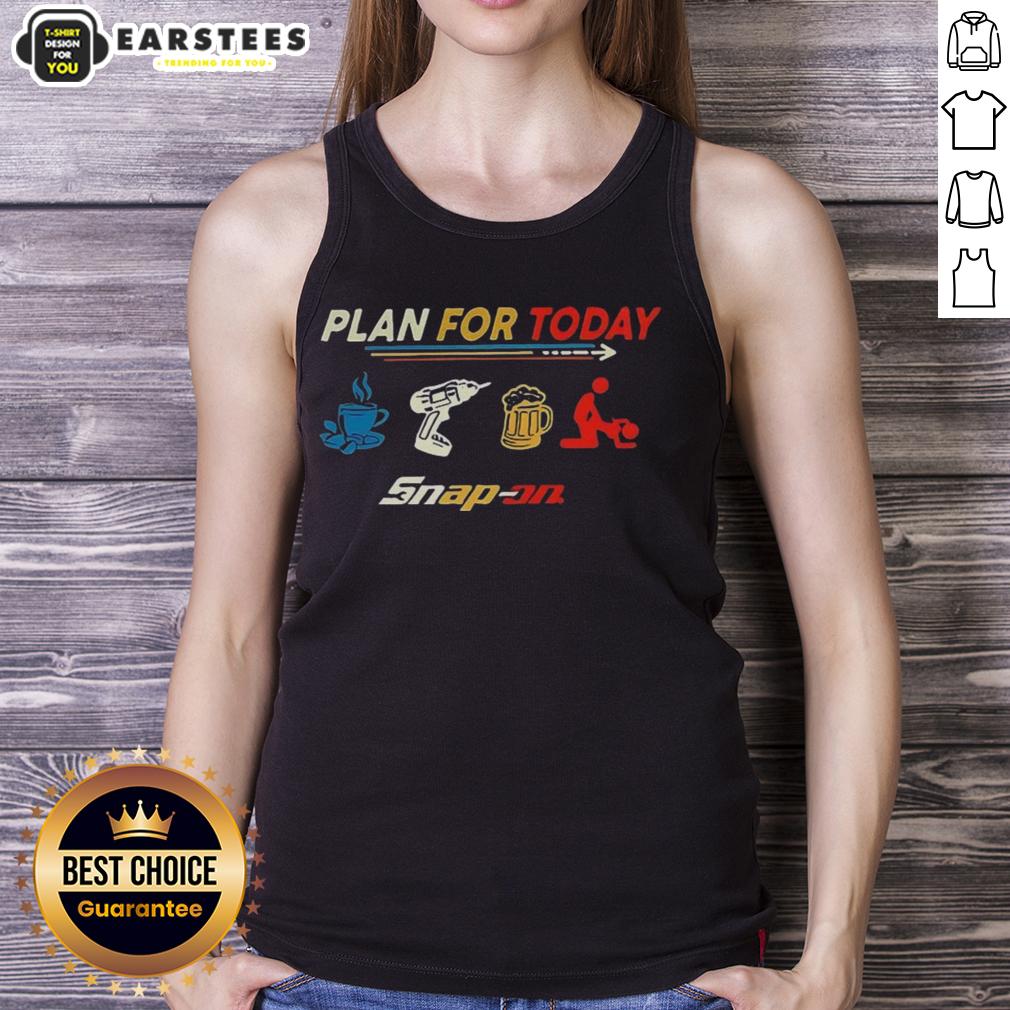 Premium Plan For Today Coffee Work Beer And Relax Snap-On T-Shirt - Image 4