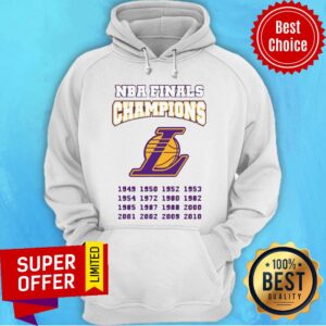 Alternative view of Awesome Los Angeles Lakers NBA Finals Champions 1949-2020 Shirt