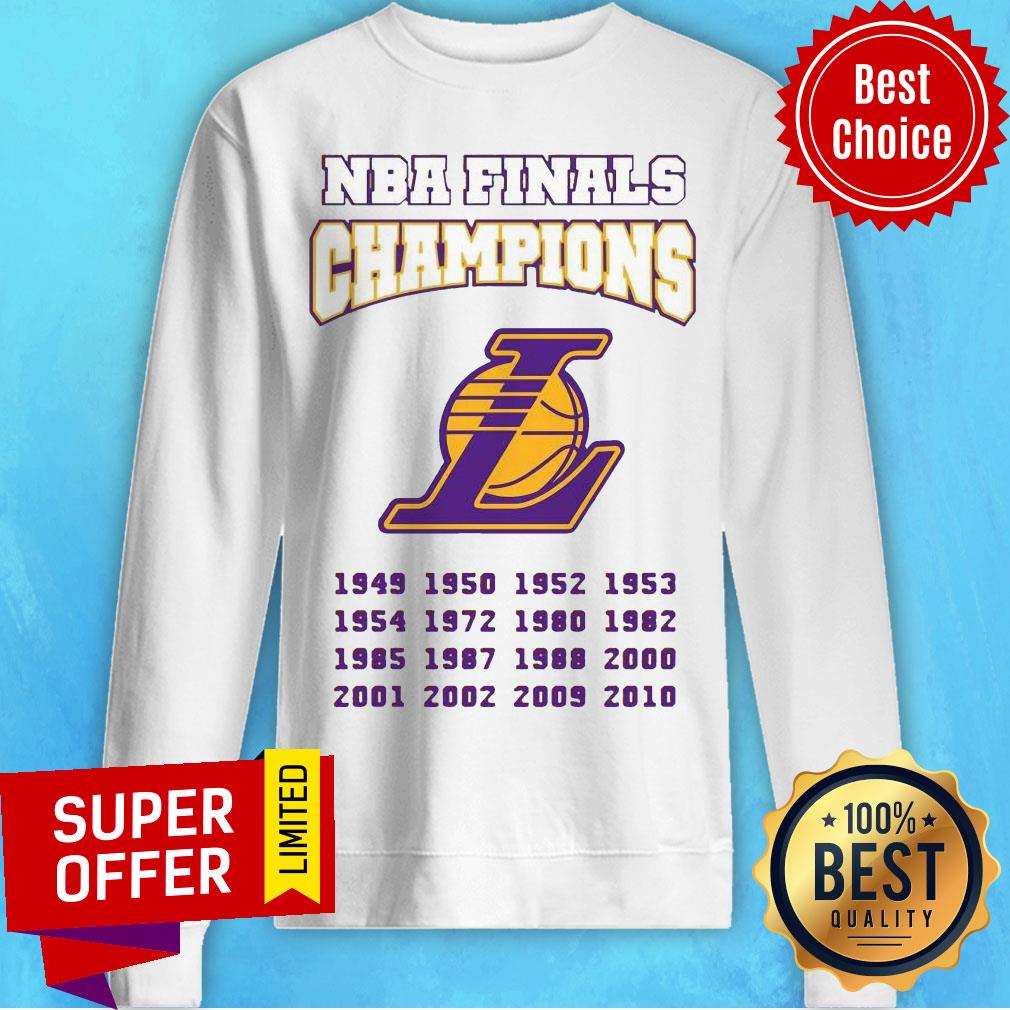 Awesome Los Angeles Lakers NBA Finals Champions 1949-2020 Shirt - Image 5