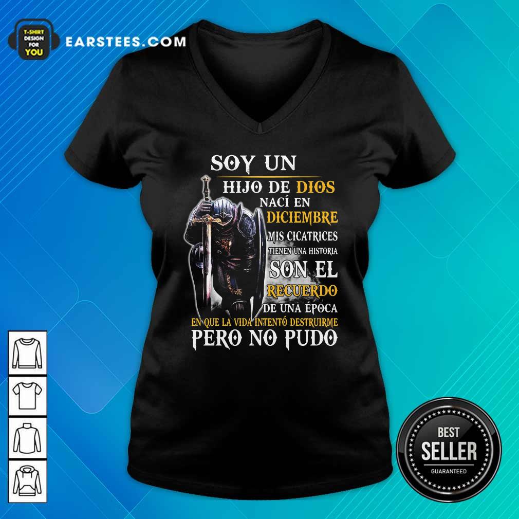 Official Soy Un Hija De Dios Naci En Diciembre Mis Cicatrices Tienen Una Historia Son El Recuerdo Pero No Pudo Shirt - Image 3