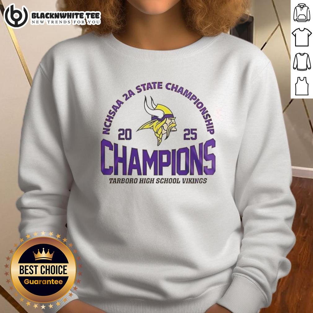 Premium Tarboro High School Vikings 2025 NCHSAA 2A State Championship T-Shirt - Image 5