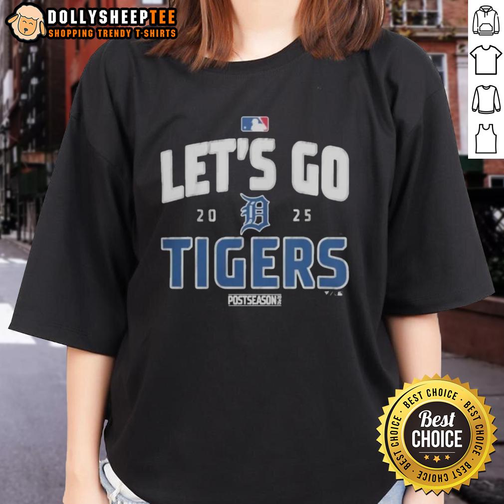 Good Detroit Tigers Baseball 2025 Postseason Let's Go Team T-Shirt - Image 3