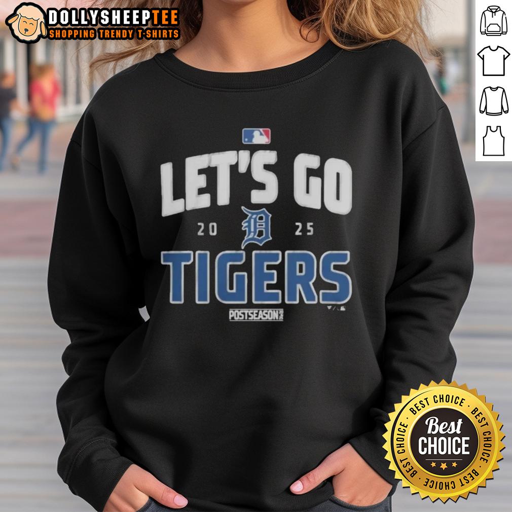 Good Detroit Tigers Baseball 2025 Postseason Let's Go Team T-Shirt - Image 5