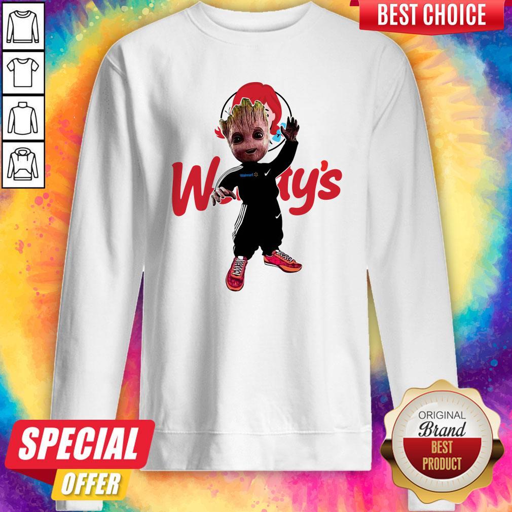 Official Baby Groot Wendy's Logo Halloween Shirt - Image 4
