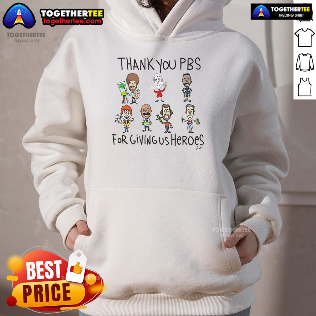 Original Thank You PBS For Giving Us Heroes T-Shirt - Image 2