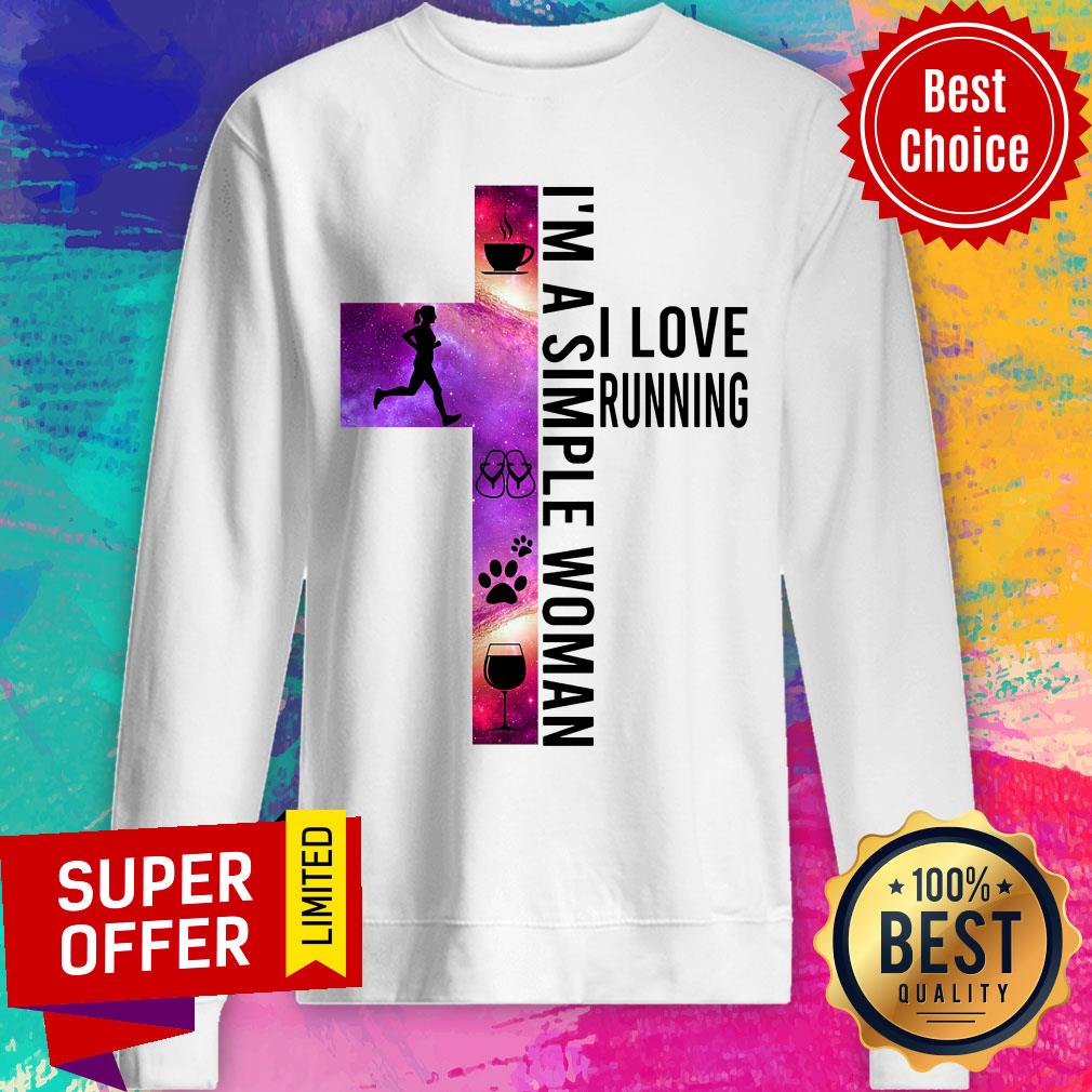 Funny I'm A Simple Woman I Love Running Shirt - Image 5