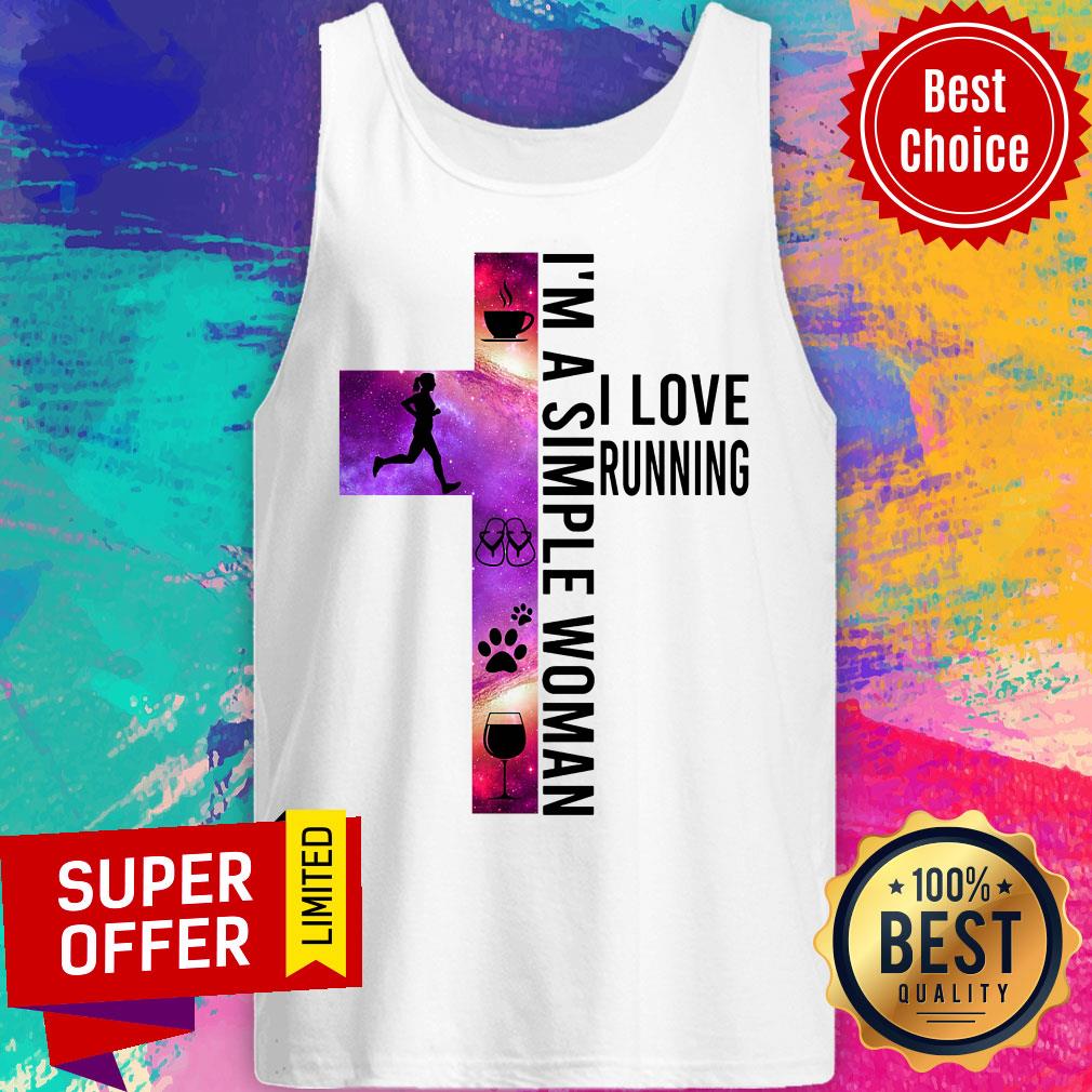 Funny I'm A Simple Woman I Love Running Shirt - Image 4