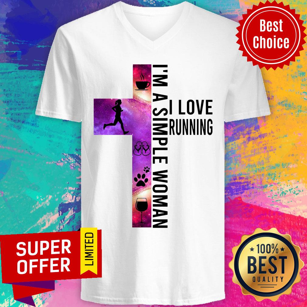 Funny I'm A Simple Woman I Love Running Shirt - Image 3