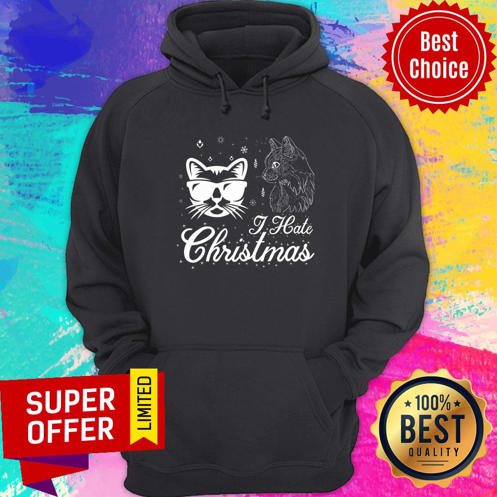 Cat Cool I Hat Christmas Shirt - Image 2