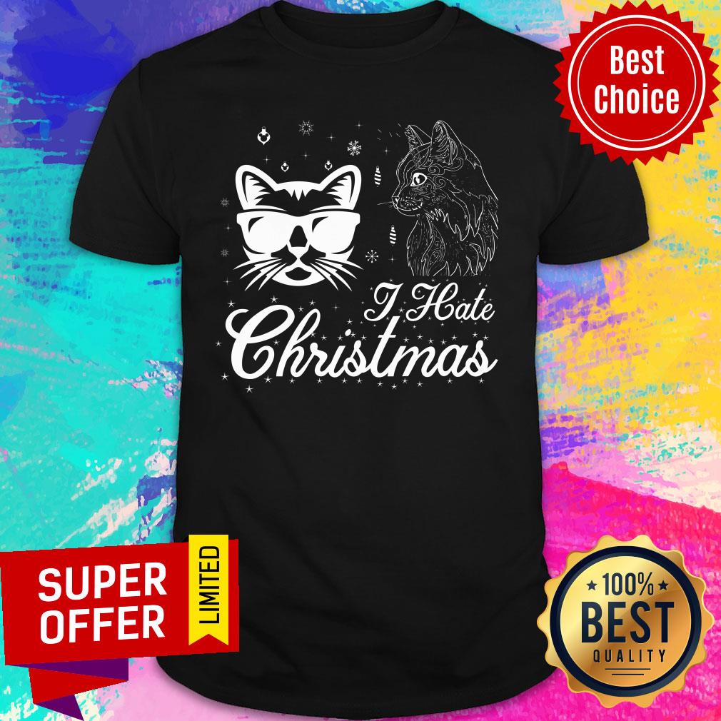 Cat Cool I Hat Christmas Shirt