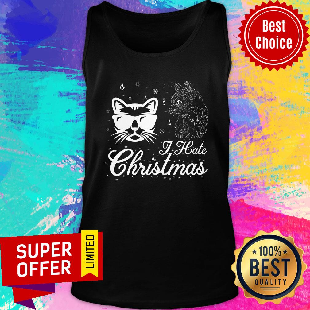Cat Cool I Hat Christmas Shirt - Image 4