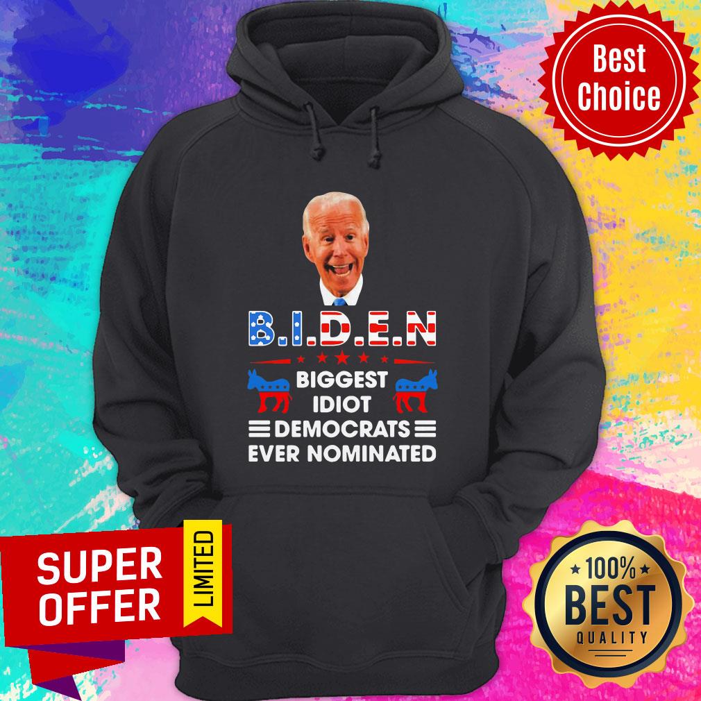 Biden Biggest Idiot Democrats Ever Nominated American Flag 2021 Shirt - Image 4