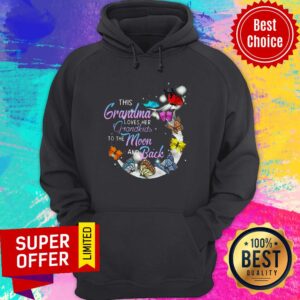 Alternative view of Butterfly This Grandma Lover Her Grandkids To The Moon And Back Shirt