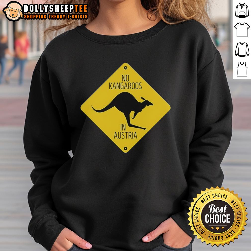 Nice No Kangaroos In Austria Logo T-Shirt - Image 5