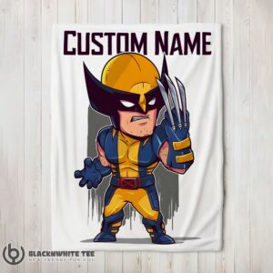 Official Perfect Marvel Chibi Wolverine Blanket Fleece Customized Blanket