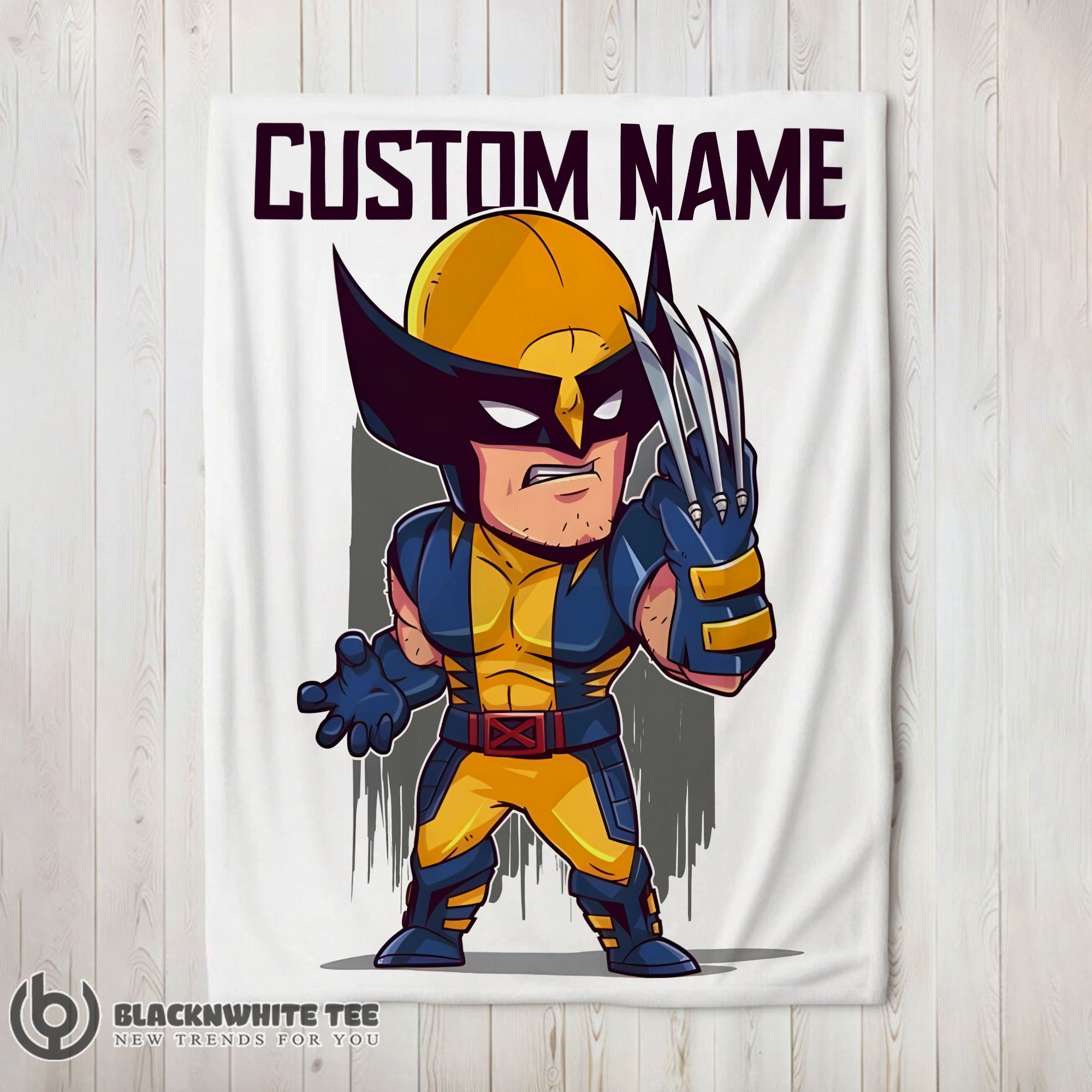 Official Perfect Marvel Chibi Wolverine Blanket Fleece Customized Blanket