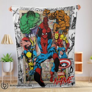 Official Perfect Marvel Comics Superhero Blanket Fleece Customized Blanket