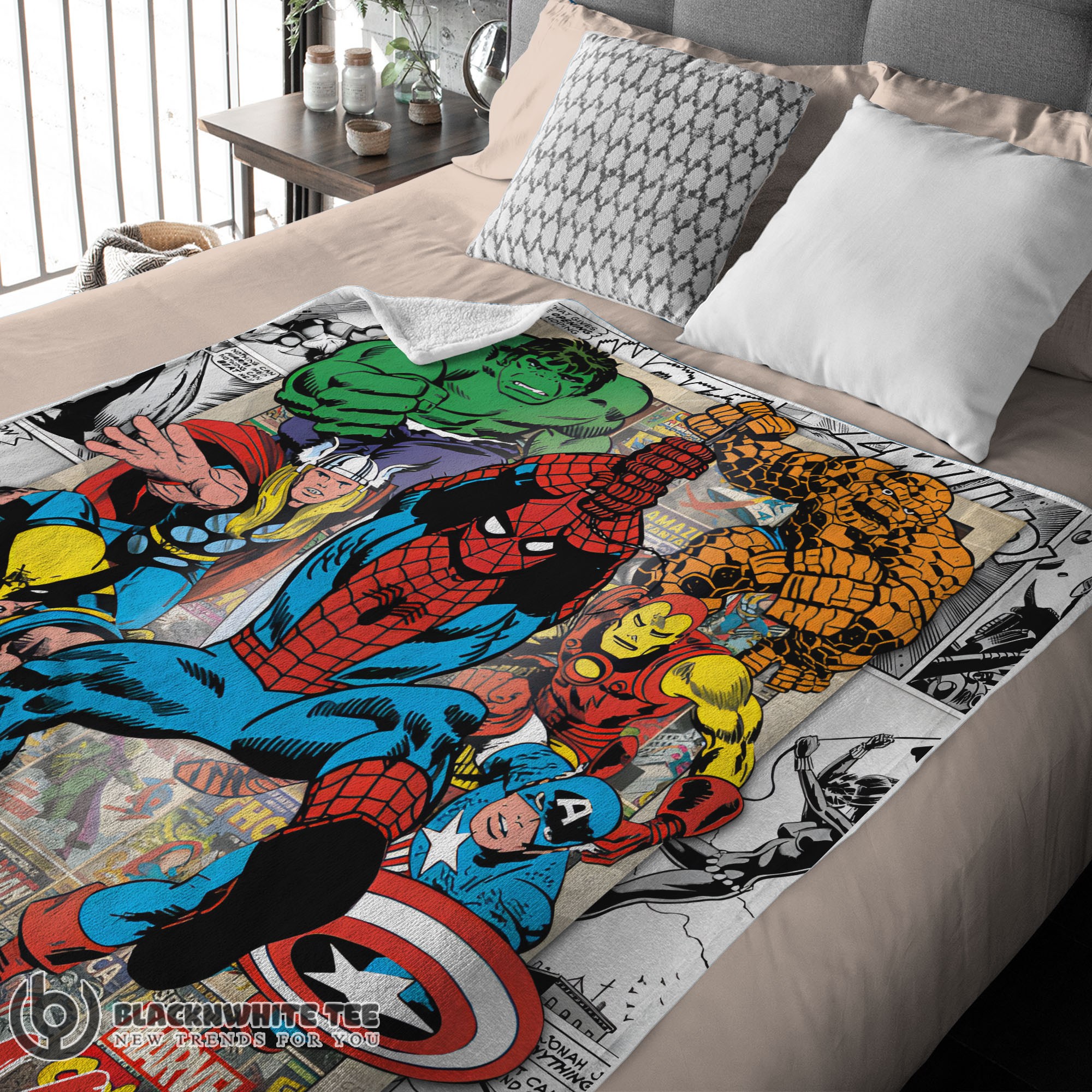 Official Perfect Marvel Comics Superhero Blanket Fleece Customized Blanket - Image 3