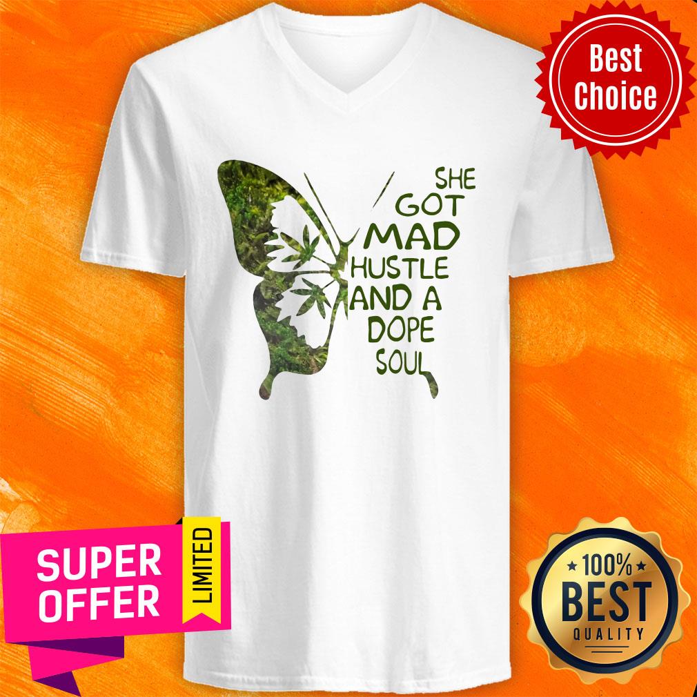 Funny Butterfly She Got Mad Hustle And A Dope Soul Shirt - Image 3