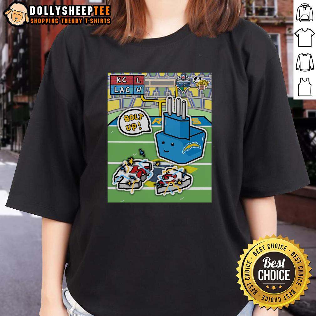 Hot The Los Angeles Chargers Powered Up In Brazil Defeat Kansas City Chiefs T-Shirt - Image 3