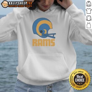 Alternative view of Official Los Angeles Rams Football Logo In Big Helmet T-Shirt