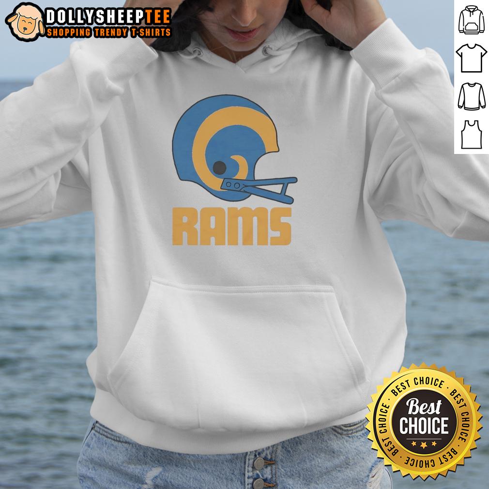 Official Los Angeles Rams Football Logo In Big Helmet T-Shirt - Image 2