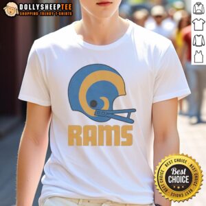 Official Los Angeles Rams Football Logo In Big Helmet T-Shirt