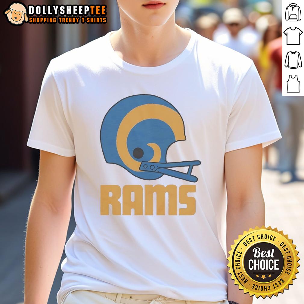 Official Los Angeles Rams Football Logo In Big Helmet T-Shirt