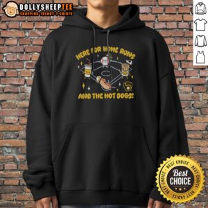 Alternative view of Nice Here For Home Runs And The Hot Dogs Milwaukee Brewers Mascot Baseball Logo Shirt