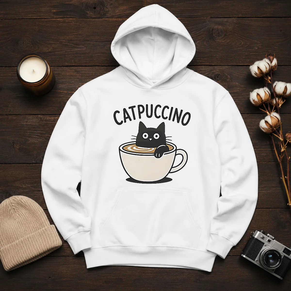 Awesome Catpuccino Black Cat In A Coffee Cup Cappuccino Shirt - Image 6