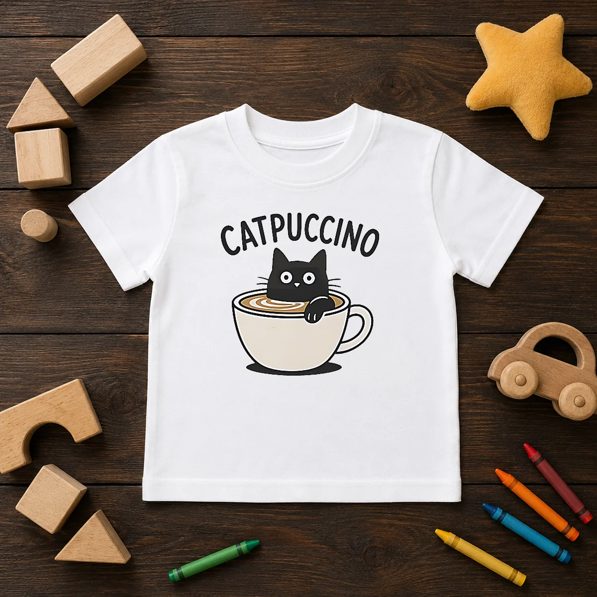 Awesome Catpuccino Black Cat In A Coffee Cup Cappuccino Shirt - Image 9