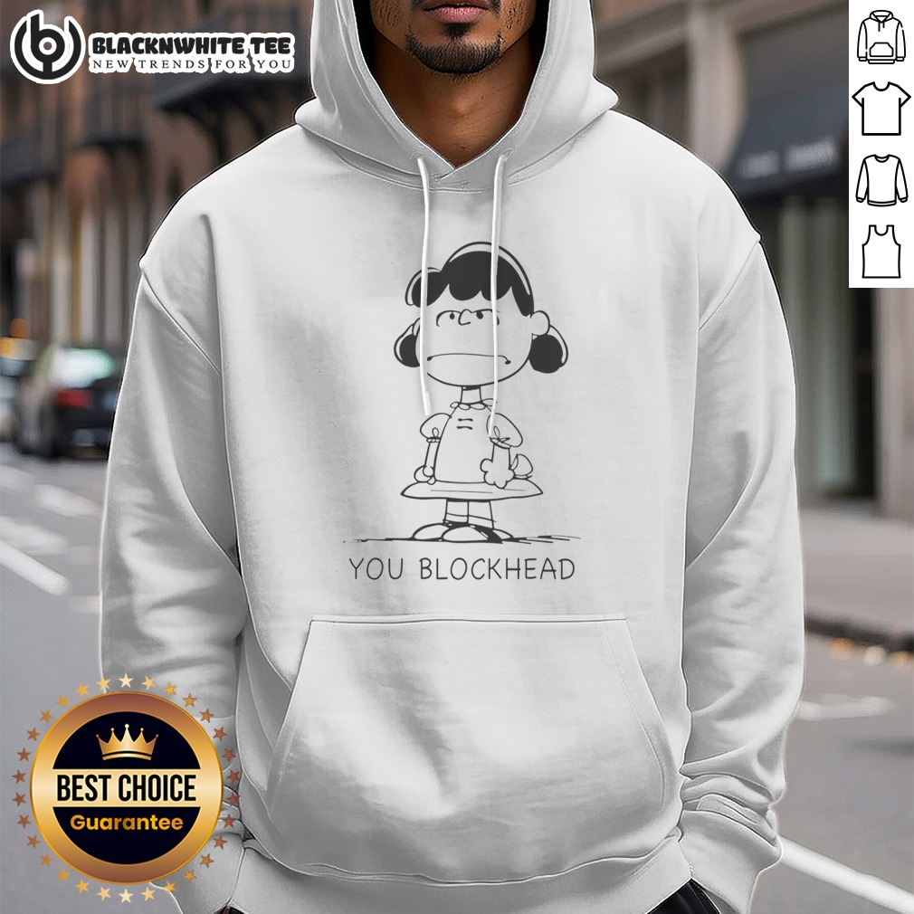 Nice Lucy Van Pelt Schulz Peanuts You Blockhead Shirt - Image 2