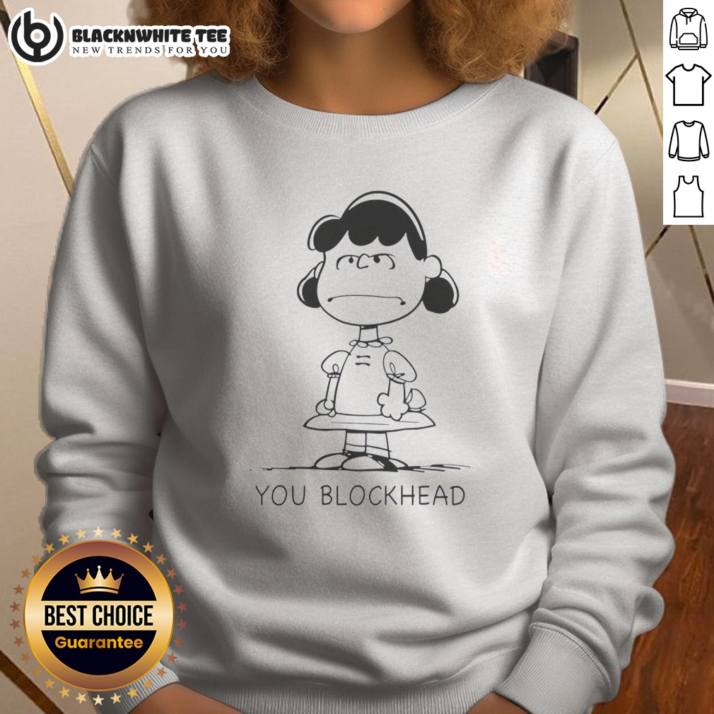 Nice Lucy Van Pelt Schulz Peanuts You Blockhead Shirt - Image 4