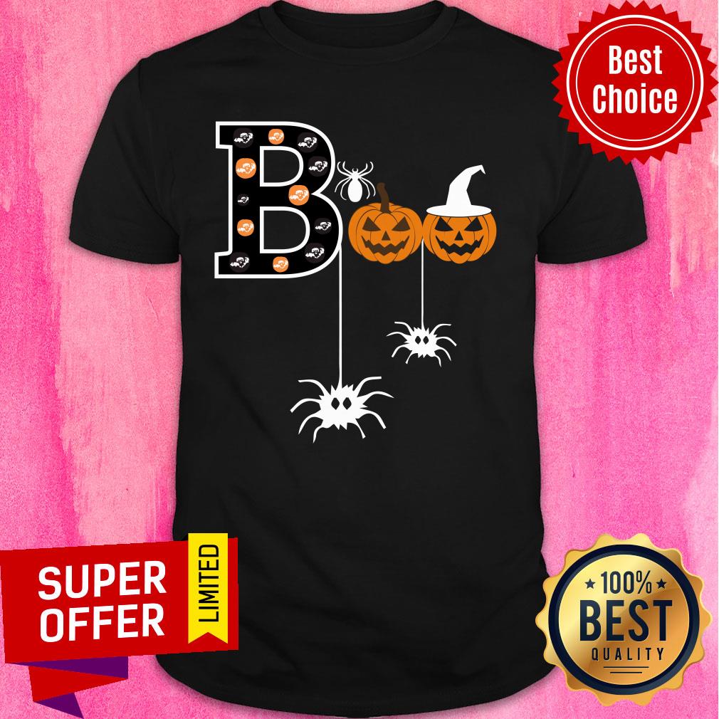 Spide Boo Hat Witch Pumpkin Shirt