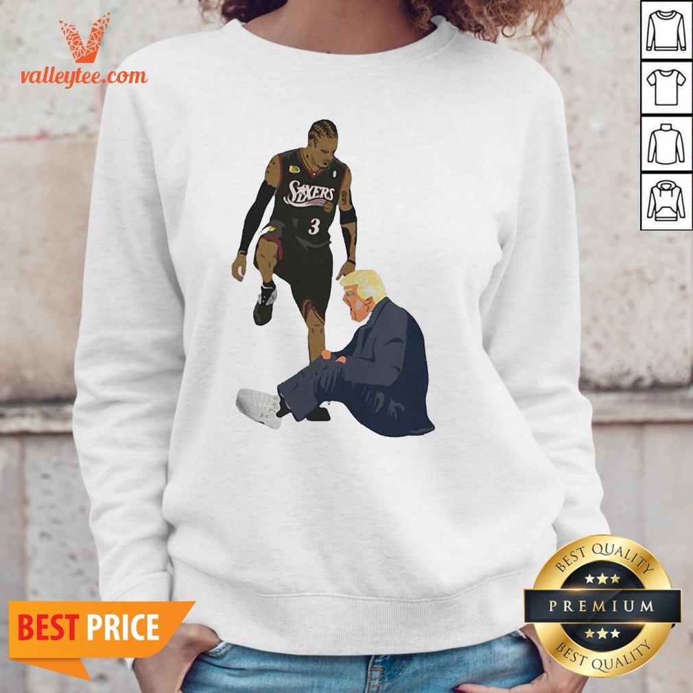 Happy Allen Iverson Steps Over Donald Trump Shirt - Image 2