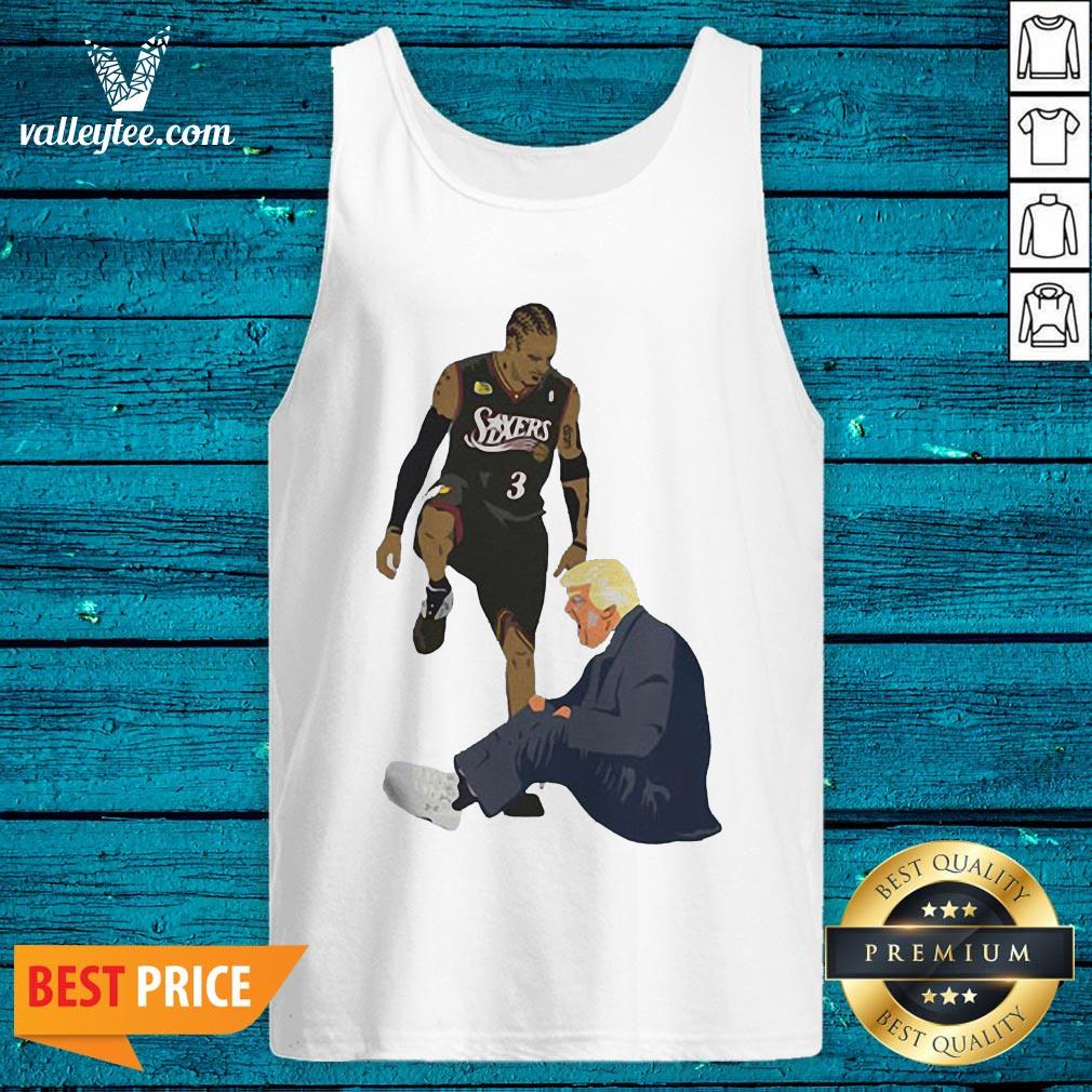 Happy Allen Iverson Steps Over Donald Trump Shirt - Image 5