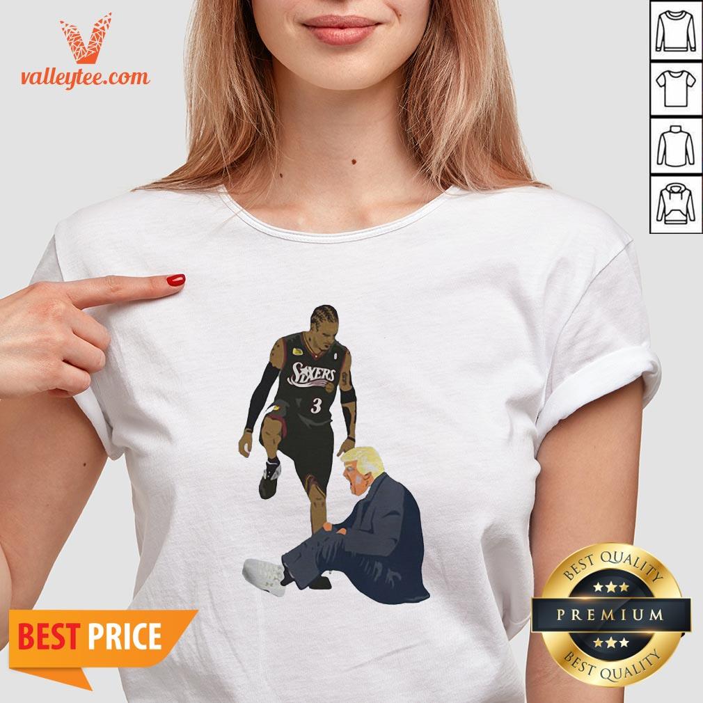 Happy Allen Iverson Steps Over Donald Trump Shirt - Image 4