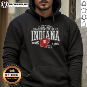 Alternative view of Premium Indiana Hoosiers 2025 Big Ten Football Championship Game T-Shirt
