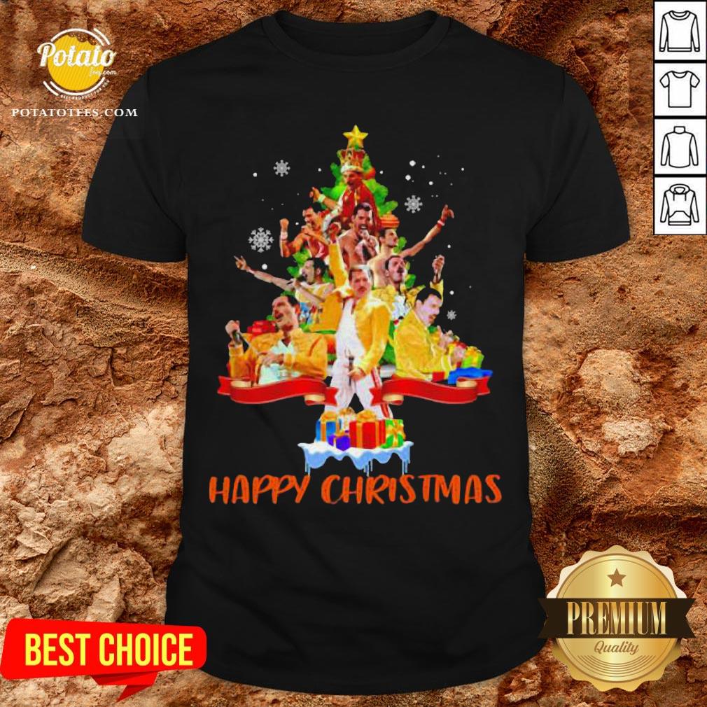 Freddie Mercury Happy Christmas Tree Shirt