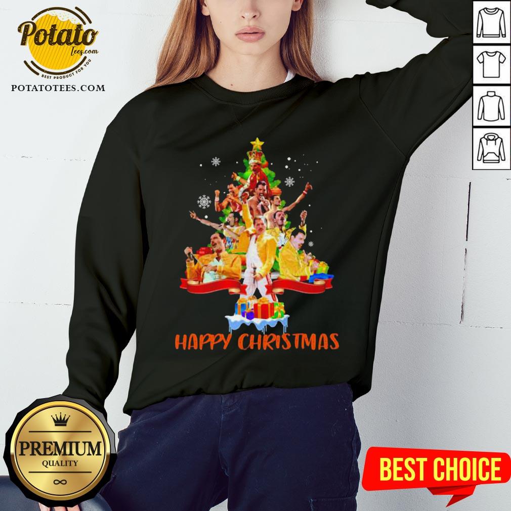 Freddie Mercury Happy Christmas Tree Shirt - Image 3