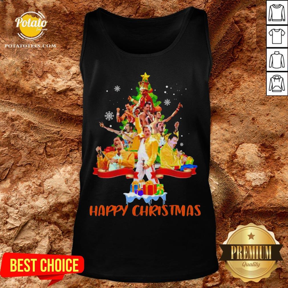 Freddie Mercury Happy Christmas Tree Shirt - Image 4