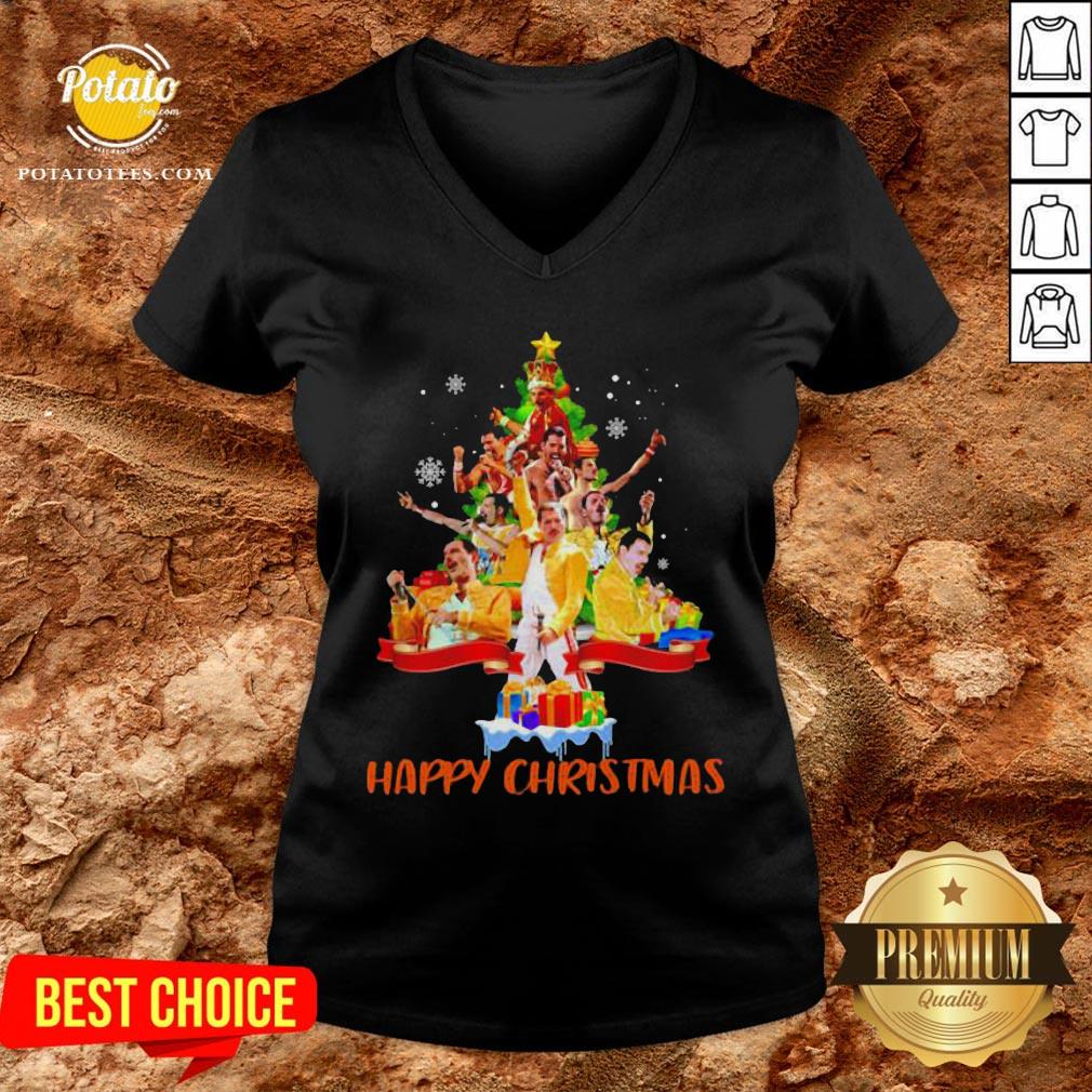 Freddie Mercury Happy Christmas Tree Shirt - Image 2