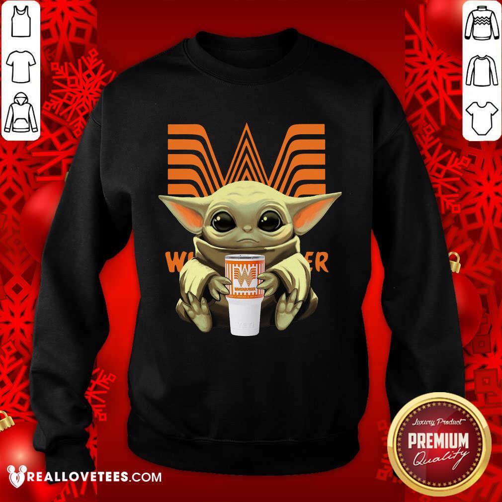 Perfect Baby Yoda Hugs Whataburger Shirt - Image 3