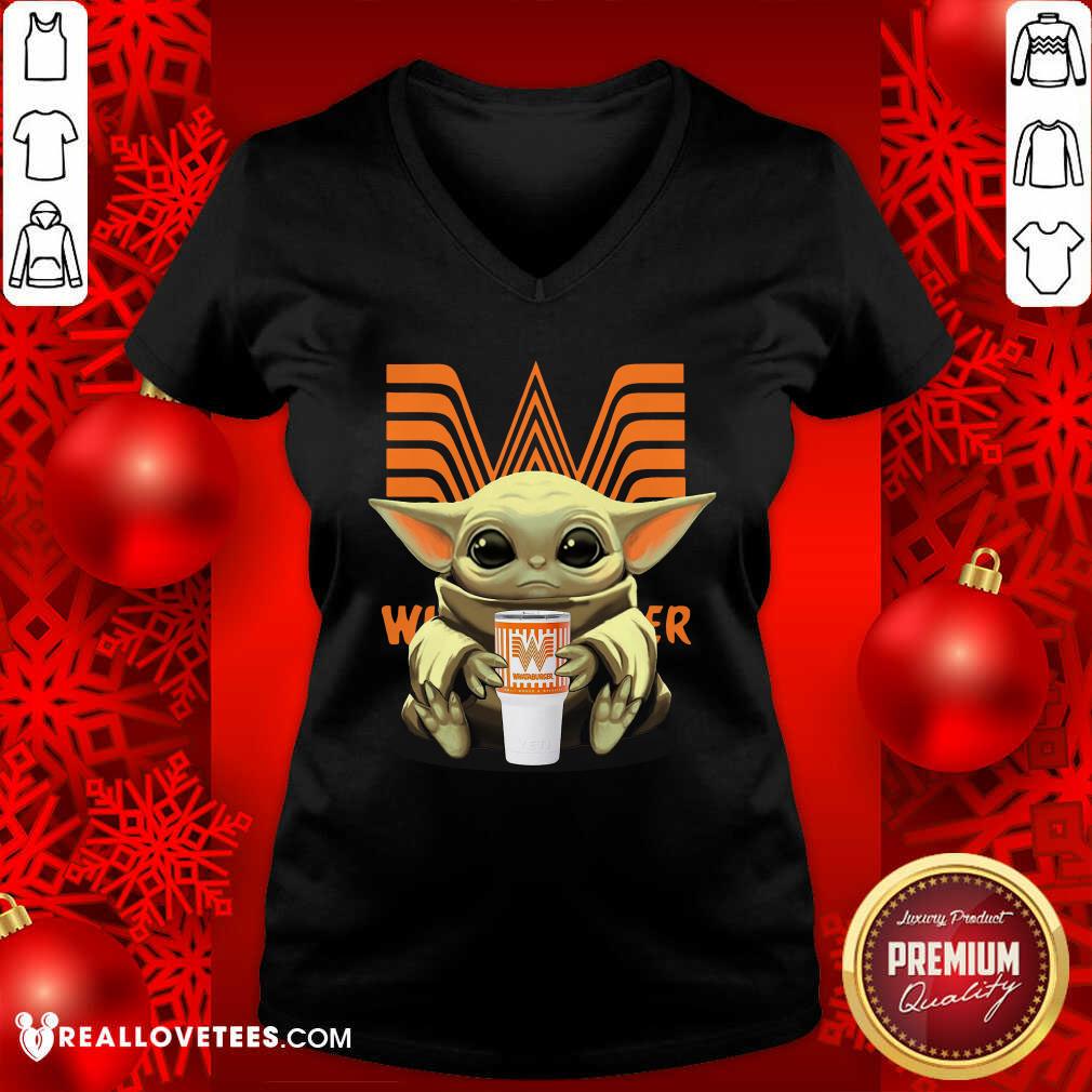 Perfect Baby Yoda Hugs Whataburger Shirt - Image 5