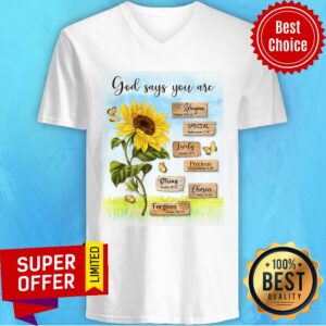 Alternative view of God Says You Are Sunflowers Special Unique shirt