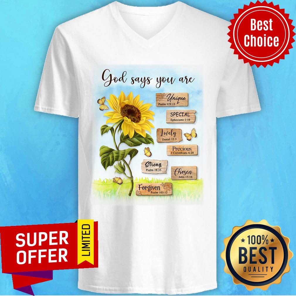God Says You Are Sunflowers Special Unique shirt - Image 2