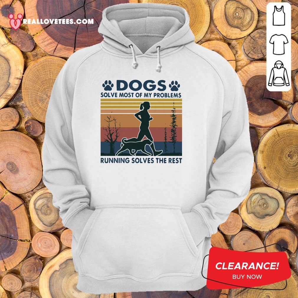Hot Dogs Solve Most Of My Problems Running Solves The Rest Vintage Retro Shirt - Image 4